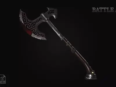 Game Ready 3D Axe Model  Low-Poly Textured Optimized Low-poly 3D model
