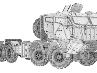 Custom vehicle 8x8 3d model 3D model