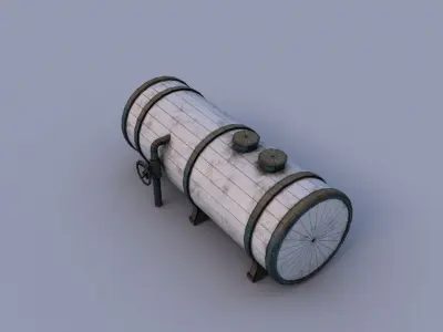 Water tank Low-poly 3D model purchase