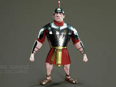 Roman Solider Stylized Character 3D model