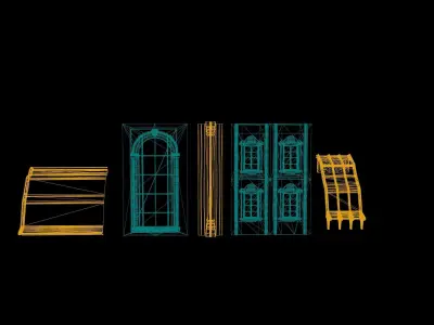 Monument Window Game Ready Low-poly 3D model