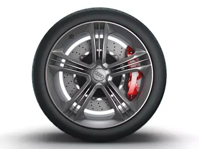 Audi R8 Wheel 3D model by CreativeIdeaStudio