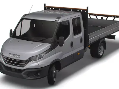 Iveco Daily Crew Cab Tipper 2023 3D model