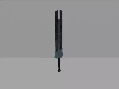 Fantasy Split Blade Sword Game Ready Low-poly 3D model