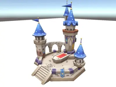 Fantasy Buildings Pack Low-poly 3D model
