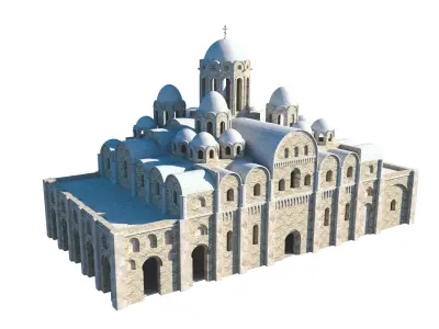 Eastern European Orthodox Church Concept  3D model