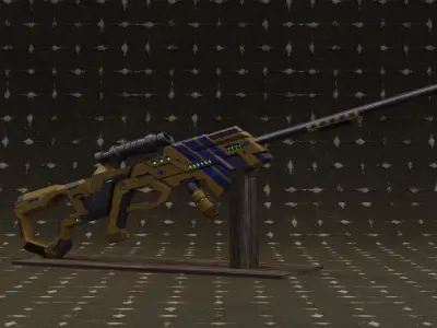Sci-Fi Rifle Low-poly 3D model
