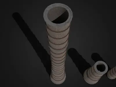 Industrial Pipe Low-poly 3D model purchase