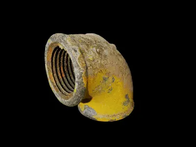 Anydrafts Old union elbow 01 Low-poly 3D model