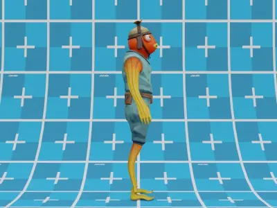 FORTNITE Fishstick SKIN FREE Free 3D model