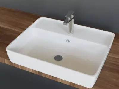 Sink with mixer Free 3D model