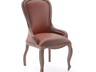 Antique Chair Low-poly 3D model