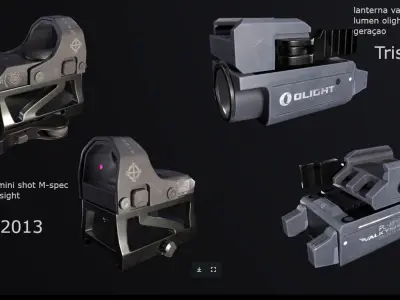 red dots Low-poly 3D model