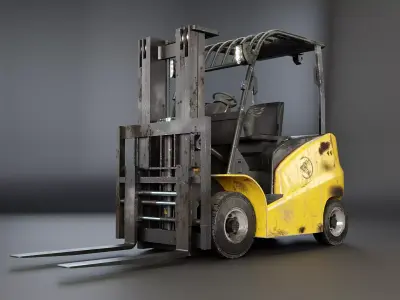 Used Modern Electric Forklift Low-poly 3D model