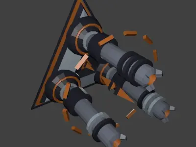 8x Low-Poly Tower Defence Models and Base - Game ready Low-poly 3D model