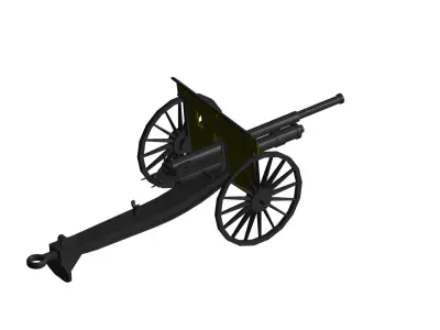 old military canon 3D model