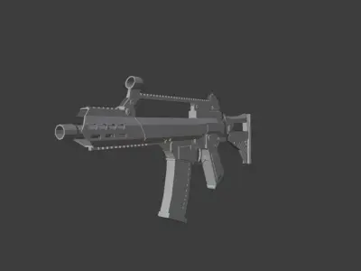 Low poly G36C rife Low-poly 3D model