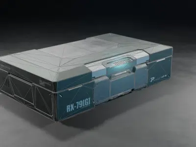 Sci-Fi Case Game Asset Free low-poly 3D model
