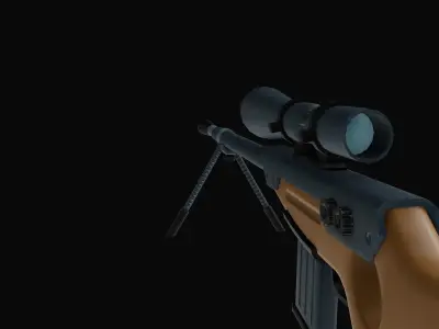 Stylized Sci-fi Battle Snipers Low-poly 3D model