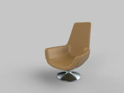 armchair modern chair Low-poly 3D model