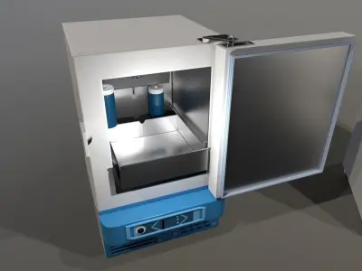 Medical freezer laboratory Low-poly 3D model