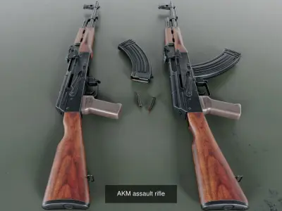 AK rifles 3D Model Pack