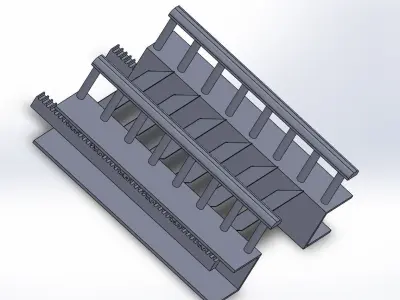 Rack and pinion mechanisam Free 3D model