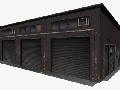 warehouse low-poly Free low-poly 3D model