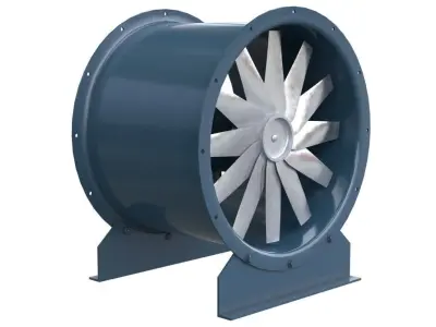 Axial Flow Fan 2 New  Low-poly 3D model