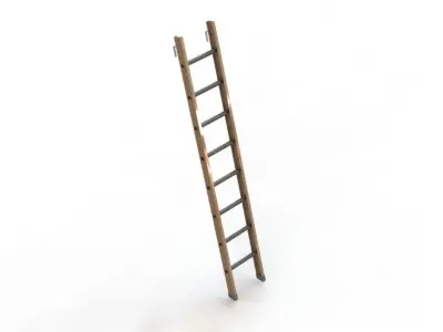 Aluminum Ladder 8 Steps - Escada de Aluminio 8 Degraus 3D model