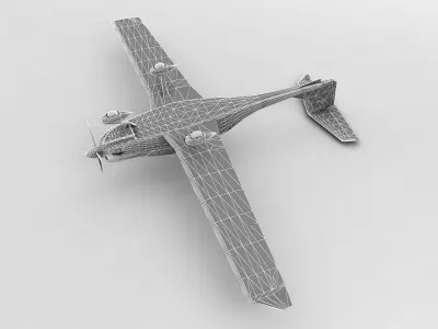  Diamond DA-40 Aircraft Low-poly 3D model
