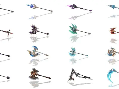 300 Weapons 3D Model Pack