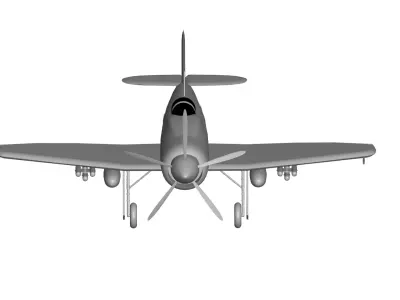 Hawker Sea Fury 3D model