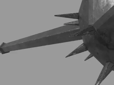 Morning star- PBR Game Ready model Low-poly 3D model