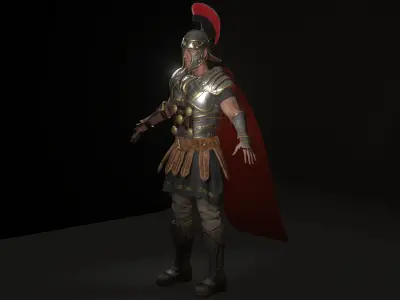 Roman Soldier  Low-poly 3D model