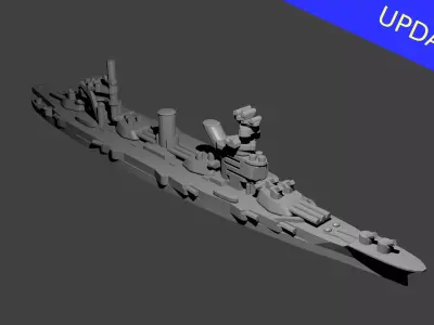 Soviet Gangut Class Battleship 3D print model