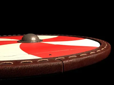 Viking Shield Free low-poly 3D model