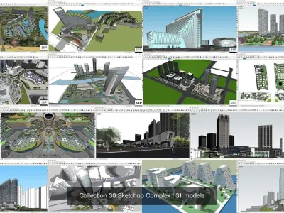 Collection 30 Sketchup Complex 3D Model Pack