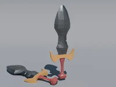  Low Poly Fantasy Sword - Game-Ready 3D Model Free low-poly 3D model