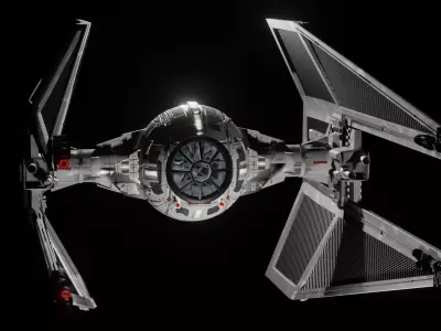tie interceptor StarWars Low-poly 3D model