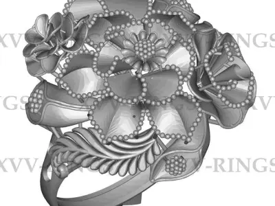NEW TURKISH RINGS LOT XVV-11 TO 20  3D print model