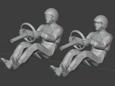 race car driver 3D print model