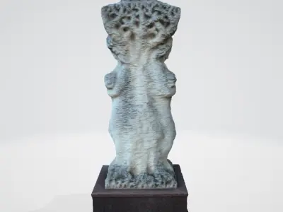 monument4 statue in shape of tree 3D model
