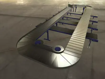Conveyor plate Low-poly 3D model