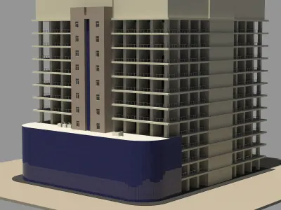 Sky Tower 3d model 3D model