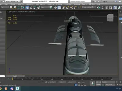 Low Poly Submarine Low-poly 3D model by hamedalaa101