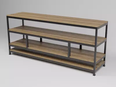 tv stand industrial 3D model