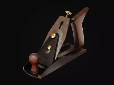 Carpenter plane Low-poly 3D model