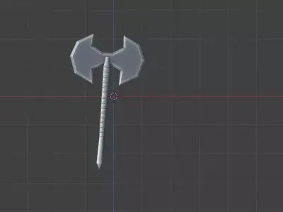 Low Poly Axe  Low-poly 3D model