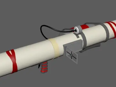 Simple Potato Cannon Low-poly 3D model